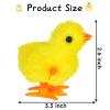 DECYOOL 6PCS Easter Wind Up Chick Clockwork Toy Novel Children Adult Egg Plush Chicken Basket Stuffer Gift Bag Filler Birthday Party Favors view 2