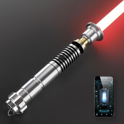 DAMIENSABER Xenopixel V3 Motion Control Light Saber, 34 Sound Fonts Smooth Swing Light Sabers, Dueling Light Saber with Infinite Color Changing Luke Saber for Adults Metal Hilt, Rechargeable Pogo Core