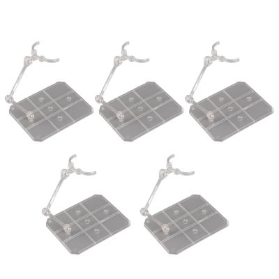 FAUOSWUK Action Figure Stand,5 Packs Figure Holder Display Acrylic Figure Stand For Dolls Adjustable Action Figure Display Stands 125 x 75 x 59 x 59 x 100mm