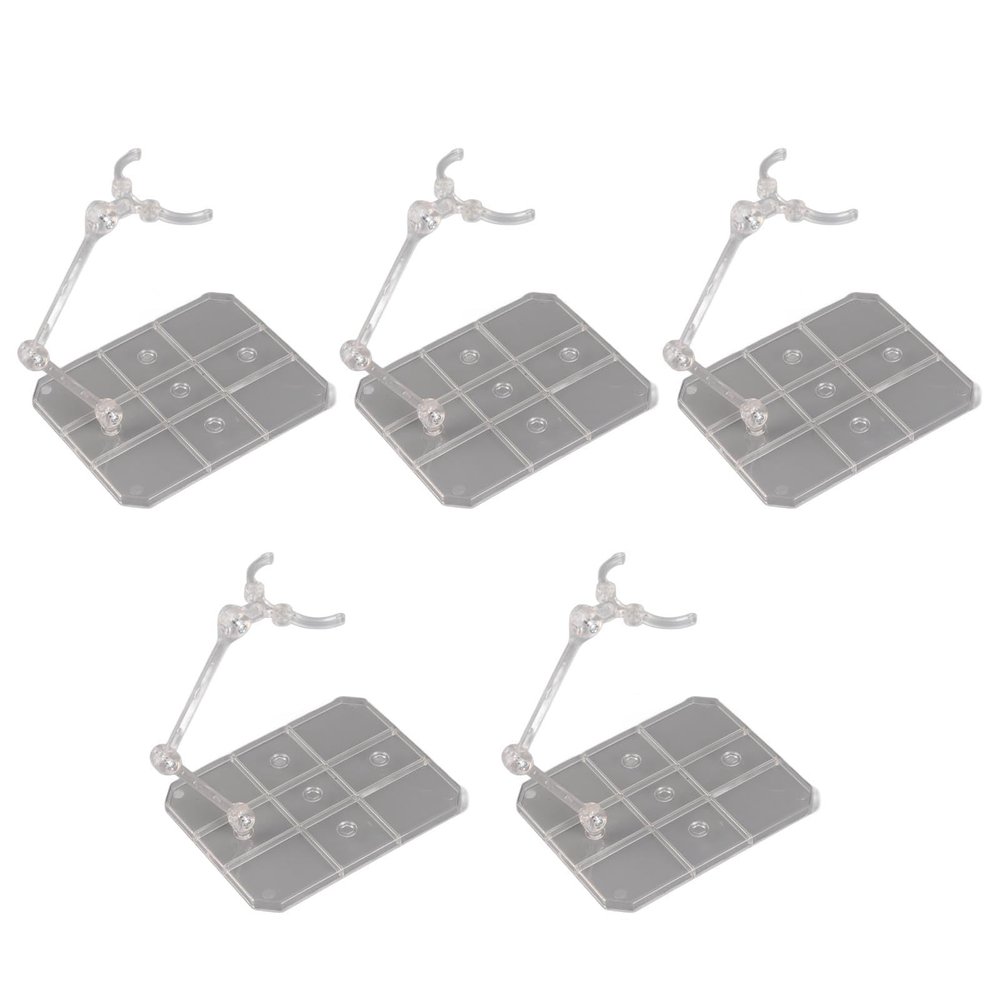 FAUOSWUK Action Figure Stand,5 Packs Figure Holder Display Acrylic Figure Stand For Dolls Adjustable Action Figure Display Stands 125 x 75 x 59 x 59 x 100mm