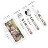 Children's knife, fork and spoon tableware 3-piece set, portable reusable tableware, Mother and child rats children's diet protection tableware set view 2