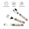 Children's knife, fork and spoon tableware 3-piece set, portable reusable tableware, Mother and child rats children's diet protection tableware set view 3