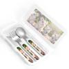 Children's knife, fork and spoon tableware 3-piece set, portable reusable tableware, Mother and child rats children's diet protection tableware set view 4