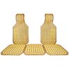 LKXHarleya 3pcs Car Seat Cushion, Breathable Comfortable Anti-Slip Summer Bamboo Sheet Cooling Back Seats in All Seasons for Car Home Office Chair, Beige view 1