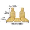 LKXHarleya 3pcs Car Seat Cushion, Breathable Comfortable Anti-Slip Summer Bamboo Sheet Cooling Back Seats in All Seasons for Car Home Office Chair, Beige view 3