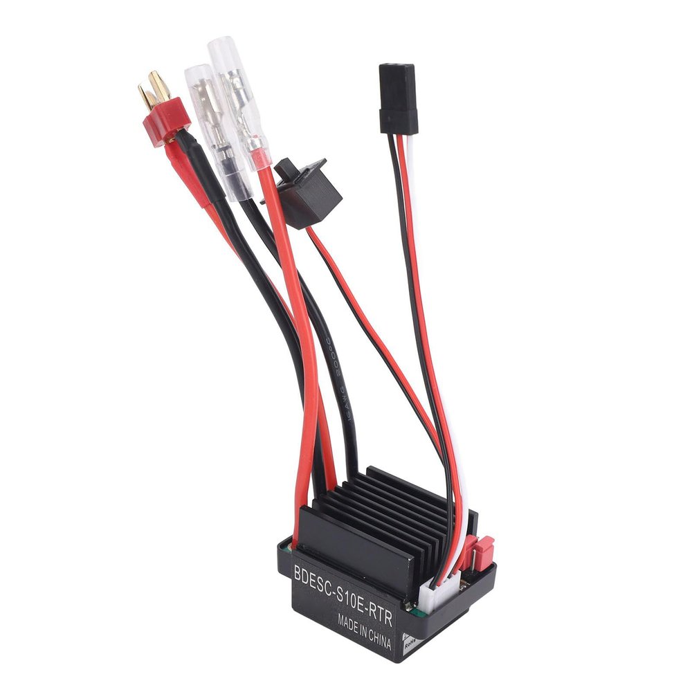 Acouto 60A Brus ESC Speed Controller Dual Way T Plug Professional ESC for RC Car Boat Electronic Speed Controller for Car Boat