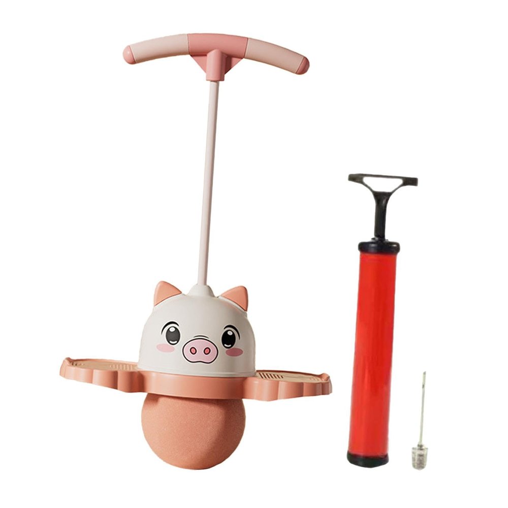 FytStycale Pogo Jump Ball Pogo Stick Jump Strong Grip Boys Girls Jump Board High Jumping Toy for Games Body Training Assistant Outdoor, Pink