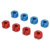 Acouto Upgrade Parts 8PCS Aluminum Oy 12mm RC Wheel Hex Hub A with Pins for Redcat 1/10 RC Model Car Compatible with Red and e 7mm/0.28in Wheel Drive Hex Hub Adapter (7mm) view 1