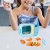 Children's Kitchen Play Set with Mini Microwave for Skill Development, Blue, 13Pcs view 4