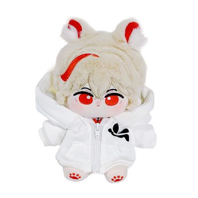 20cm Plush Doll with Customizable Outfit - Soft Cotton Anime Toy, Cuddly Plushie for Dress-Up, Nice for Collectors & Fans (E1406)
