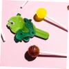 Vaguelly Adorable Frog Lollipop Robot Toy 3pcs Lollipop Storage Machine Candy Dispenser for Children view 4