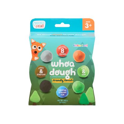 Chuckle & Roar Whoa Dough Friendly Forest Pack  Air Dry Clay Dough with 8 Unique Earthy Colors, Light & Stretchy Sculpting Compound for Kids Crafts, Non-Toxic & Allergen-Free, Ages 3+