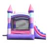 Crossover Inflatable Bounce House with Slide (Without Blower) 18 x 12 x 14.5 Foot Deluxe Pink Castle Bounce House Combo Waterslide with Basketball Hoop, Water Misting System, Stakes and Storage Bag view 3