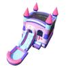 Crossover Inflatable Bounce House with Slide for Kids, 26.5 x 12 x 14.5 Foot Deluxe Pink Castle Combo Bouncer Waterslide Jumper - Includes Pool, Blower, Stakes, Patches and Storage Bag view 4