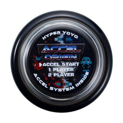 Bandai 60002 Accel Hyper Black Yo-Yo, Skill Game, Optimal Yoyo for Children 8 Years, with its Accel System, Test All Tricks Easily and Quickly