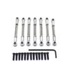 Metal Upgrade Front and Rear Steering Adjustable Links for WLtoys 1/10 104001 104002 RC Car Parts(Silver) view 1