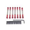 Metal Upgrade Front and Rear Steering Adjustable Links for WLtoys 1/10 104001 104002 RC Car Parts(Silver) view 3