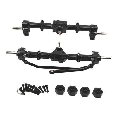 1:12 Scale Axle Set for MN168 Trucks, Front and Rear Assembly, Black