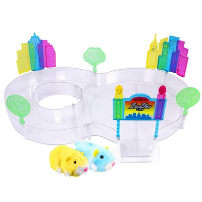 ZhuZhu City Downtown Starter Playset with Electronic Hamsters Pipsqueak and Sophie - Perfect for Boys & Girls! Interactive Hamsters and Downtown Starter Playset - 40+ Unique Sounds & Actions - 4+