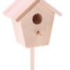 1/12 Mini Fairy Garden Dollhouse Birdhouse Simulation Bird Hut for Patio view 2