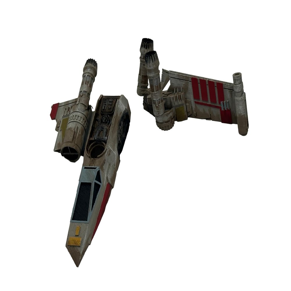Legion Terrain - Crashed Rebel Fighter A - Miniature Tabletop Wargaming Terrain (Painted)