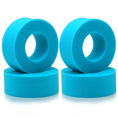 for Axial for SCX10 90046 for Traxxas for TRX4 D90 1/10 RC Crawler Car Spare Parts Accessories 4pcs 1.9" Wheel Tire Insert Foam Sponge RC Car Repair Kit(Blue)