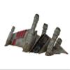 Legion Terrain - Crashed Rebel Fighter B - Miniature Tabletop Wargaming Terrain (Painted) view 1