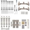 RC Car Accessories for WPL for C14 C24 C34 C44 1/16 Metal Link Rod Pull Rods Links Shock Absorber Servo Mount for Seat RC Car Upgrades Parts Accessories(Silver) view 1