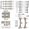 RC Car Accessories for WPL for C14 C24 C34 C44 1/16 Metal Link Rod Pull Rods Links Shock Absorber Servo Mount for Seat RC Car Upgrades Parts Accessories(Silver) view 2