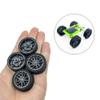 10PCS Model Car Wheels 30mm Toy Car Rubber Tire Wheels with Metal Shaft Round Axles for for RC Car Truck Robot DIY Model Toy Wheel Replacement Accessories (2x30mm) view 3