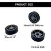 10PCS Model Car Wheels 30mm Toy Car Rubber Tire Wheels with Metal Shaft Round Axles for for RC Car Truck Robot DIY Model Toy Wheel Replacement Accessories (2x30mm) view 4