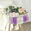 HODIHIWI Handmade Butterfly Flower 1st Birthday High Chair Banner Purple Party Decoration For Girls Boys Wall Hangings Decorative view 3