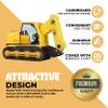 Birchio Excavator Pinatas Bundle with a Blindfold and Bat (16.5x11x4.7 inch), Pinata for Construction Theme Birthday Parties, Boys Birthday Party Supplies, Decoration view 4
