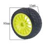 4PCS 22 Inch RC Car Wheel Rims and 80MM Tires Compatible with 110697 94177 and Similar 110 Scale Rally Models(Black) view 4