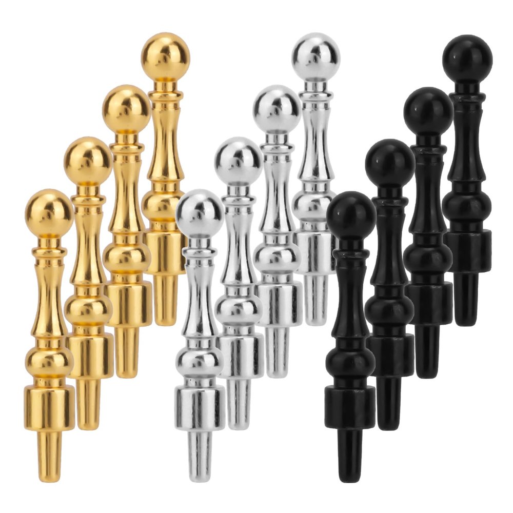 12pcs Metal Cribbage Pegs, 3 Colors Cribbage Board Pegs Suitable for 1/8 Hole Easy to Grip Game Pegs Unique Tapered Cribbage Pins for Cribbage Traditional Board Templates Games Accessories