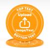 200-1000 Custom Plastic Poker Chips, Drink Chips Personalized Your Own Logo, Image and Text, Double Sided Full Color Printing Custom Tokens for Bar, Party, Business Cards and Promotions (Orange) view 1