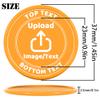 200-1000 Custom Plastic Poker Chips, Drink Chips Personalized Your Own Logo, Image and Text, Double Sided Full Color Printing Custom Tokens for Bar, Party, Business Cards and Promotions (Orange) view 3