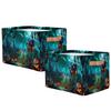 YPPAHHHH Halloween Pumpkin Storage Basket Bin Castle Moon Bat Storage Cube Box with Handles Large Foldable Toys Organizer Room Decor for Nursery Bedroom, 2 PCS view 2
