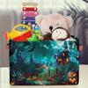 YPPAHHHH Halloween Pumpkin Storage Basket Bin Castle Moon Bat Storage Cube Box with Handles Large Foldable Toys Organizer Room Decor for Nursery Bedroom, 2 PCS view 3
