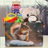 YPPAHHHH Cute Squirrel Storage Basket Bin Winter Squirrel Storage Cube Box with Handles Large Foldable Toys Organizer Room Decor for Nursery Bedroom, 2 PCS view 3