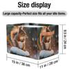 YPPAHHHH Cute Squirrel Storage Basket Bin Winter Squirrel Storage Cube Box with Handles Large Foldable Toys Organizer Room Decor for Nursery Bedroom, 2 PCS view 4