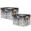 YPPAHHHH Black Star Abstract Pattern Storage Basket Bin Storage Cube Box with Handles Large Foldable Toys Organizer Room Decor for Nursery Bedroom, 2 PCS view 2