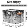 YPPAHHHH Black Star Abstract Pattern Storage Basket Bin Storage Cube Box with Handles Large Foldable Toys Organizer Room Decor for Nursery Bedroom, 2 PCS view 4