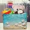 YPPAHHHH Starfish Seashell Storage Basket Bin Beach Ocean Storage Cube Box with Handles Large Foldable Toys Organizer Room Decor for Nursery Bedroom, 2 PCS view 3