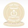 200-1000 Custom Plastic Poker Chips, Drink Chips Personalized Your Own Logo, Image and Text, Double Sided Full Color Printing Custom Tokens for Bar, Party, Business Cards and Promotions (Beige) view 1