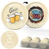 200-1000 Custom Plastic Poker Chips, Drink Chips Personalized Your Own Logo, Image and Text, Double Sided Full Color Printing Custom Tokens for Bar, Party, Business Cards and Promotions (Beige) view 2
