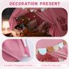 Bed Tent Twin, Bed Canopy for Kids Girls, Tents Toddler Portable Sleeping Tents Indoor, Pink Bunk Canopy Floor Playhouse for Twin Size Bed for Birthday Toy House Gift view 4