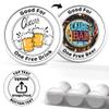200-1000 Custom Plastic Poker Chips, Drink Chips Personalized Your Own Logo, Image and Text, Double Sided Full Color Printing Custom Tokens for Bar, Party, Business Cards and Promotions (White) view 1