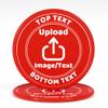 200-1000 Custom Plastic Poker Chips, Drink Chips Personalized Your Own Logo, Image and Text, Double Sided Full Color Printing Custom Tokens for Bar, Party, Business Cards and Promotions (Red) view 1