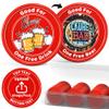 200-1000 Custom Plastic Poker Chips, Drink Chips Personalized Your Own Logo, Image and Text, Double Sided Full Color Printing Custom Tokens for Bar, Party, Business Cards and Promotions (Red) view 2